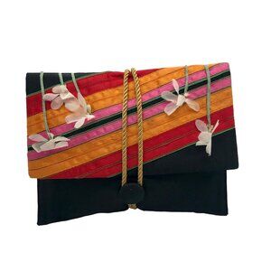 Gwen Jackson Vintage Floral Silk Clutch